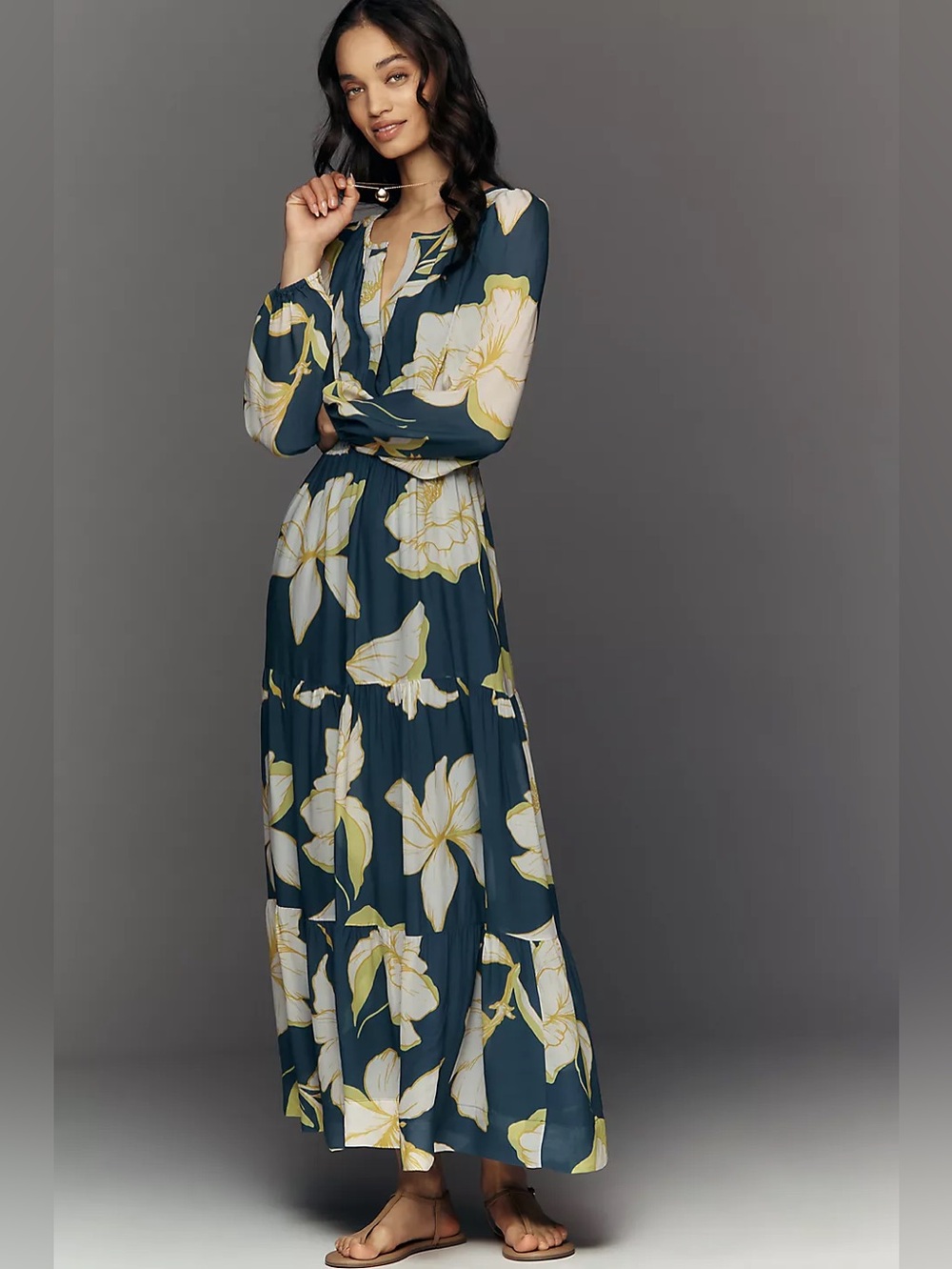 NWT Size S - Somerset Maxi Dress: Long-Sleeve Chiffon Edition (US$ 178) - Picture 3 of 16